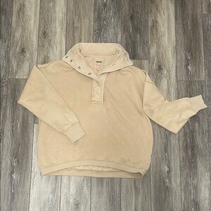 Aerie Textured Cream Pullover